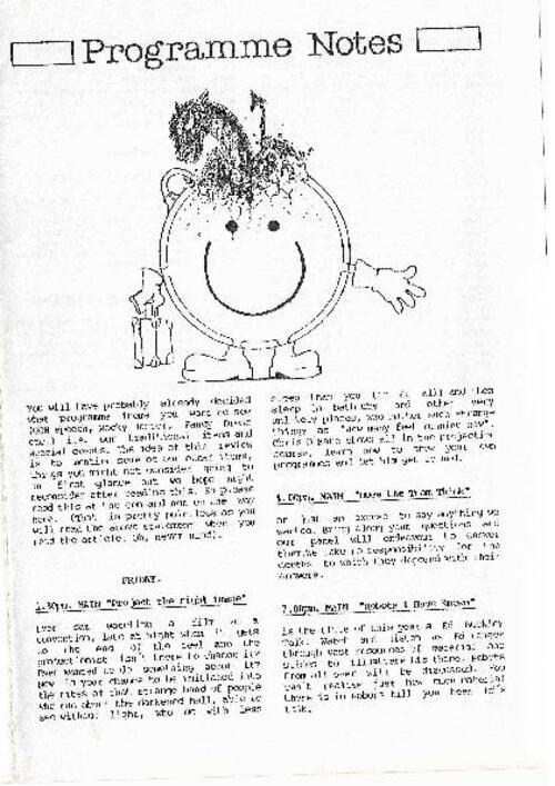 Programme Notes